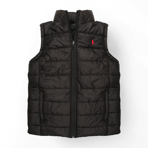 RL Black Sleeveless Puffer Jacket